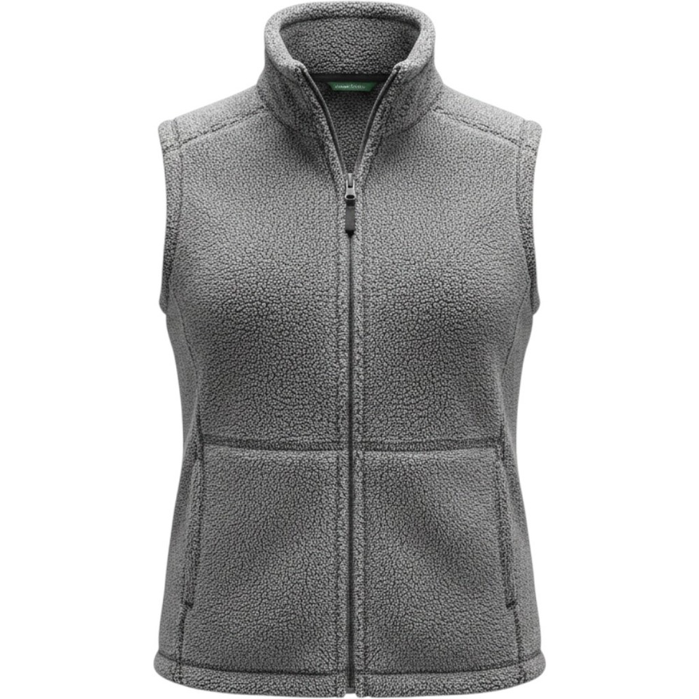 Stillwater Supply Co Womens Fleece Vest Gray Full Zip Mock Neck Small RN 87705